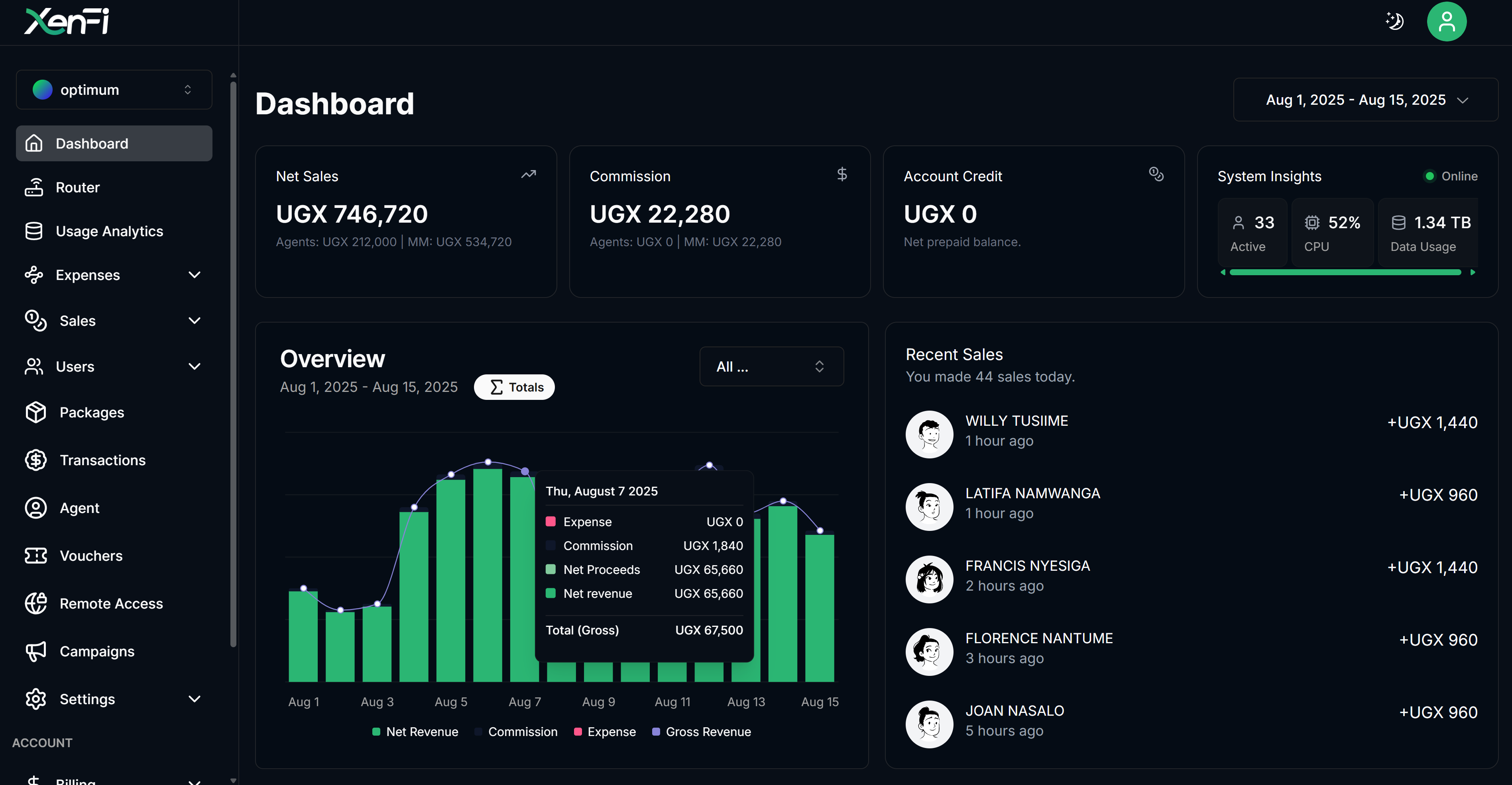 app screen